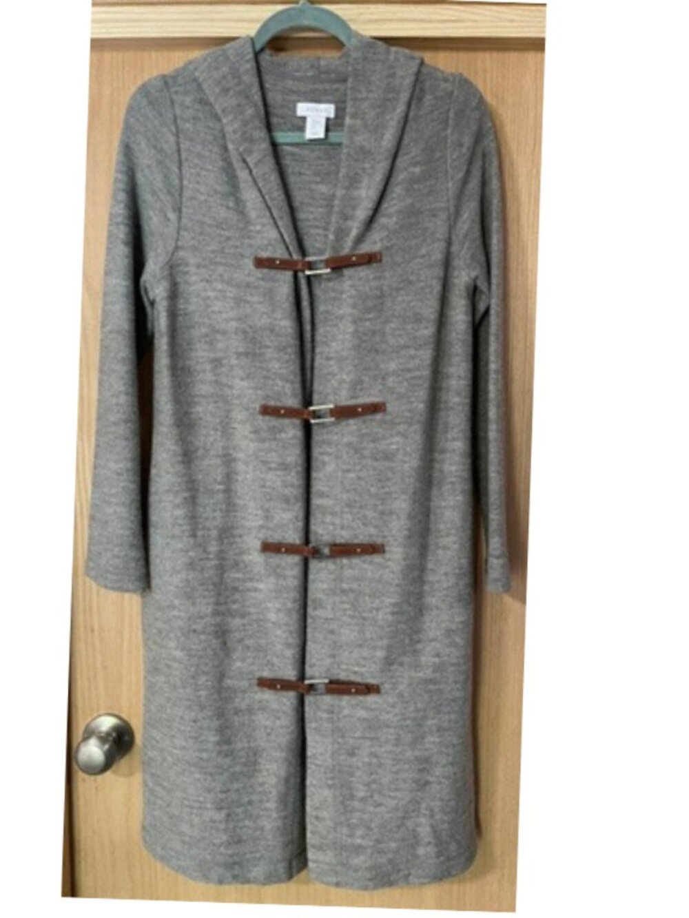 Kenar 100% Wool Duffle-Style hooded Cardigan Coat sz S